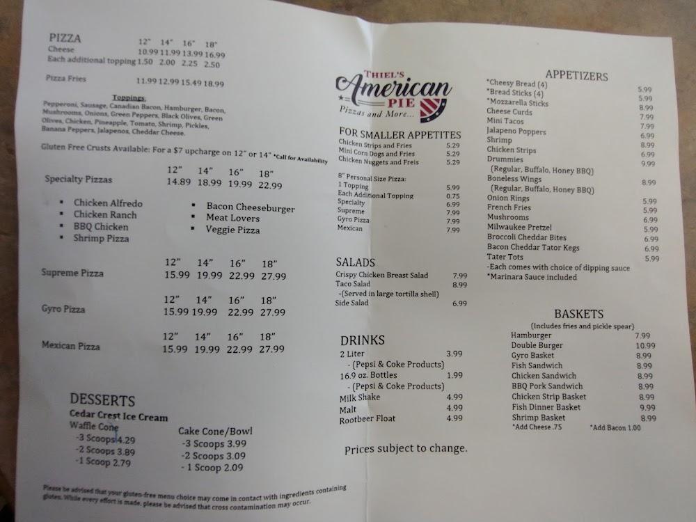 American Pie Pizzeria Menu image 1